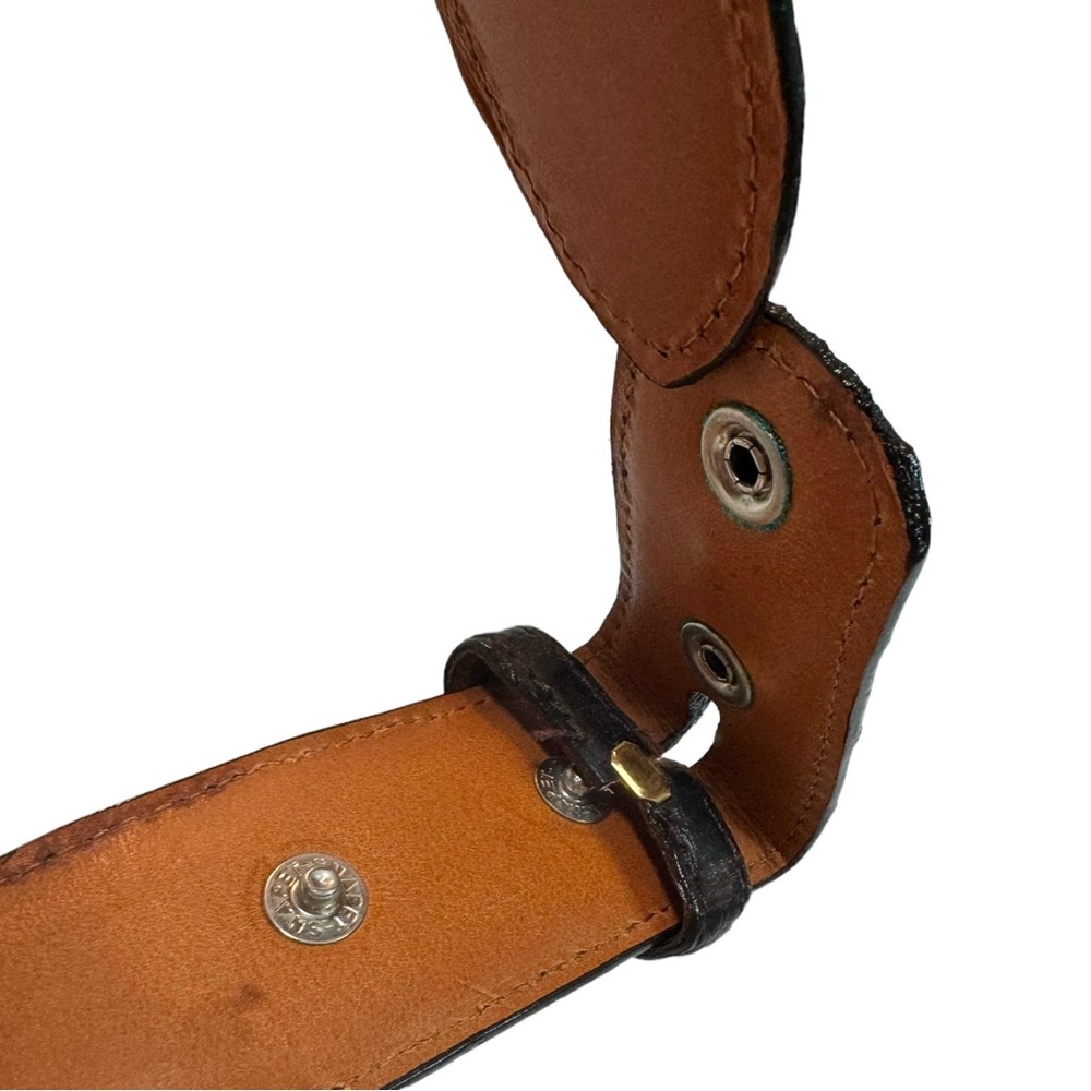 Scott Mallory SoHo New York Size 38 Genuine Croc Leather Brown Belt - Picture 5 of 7
